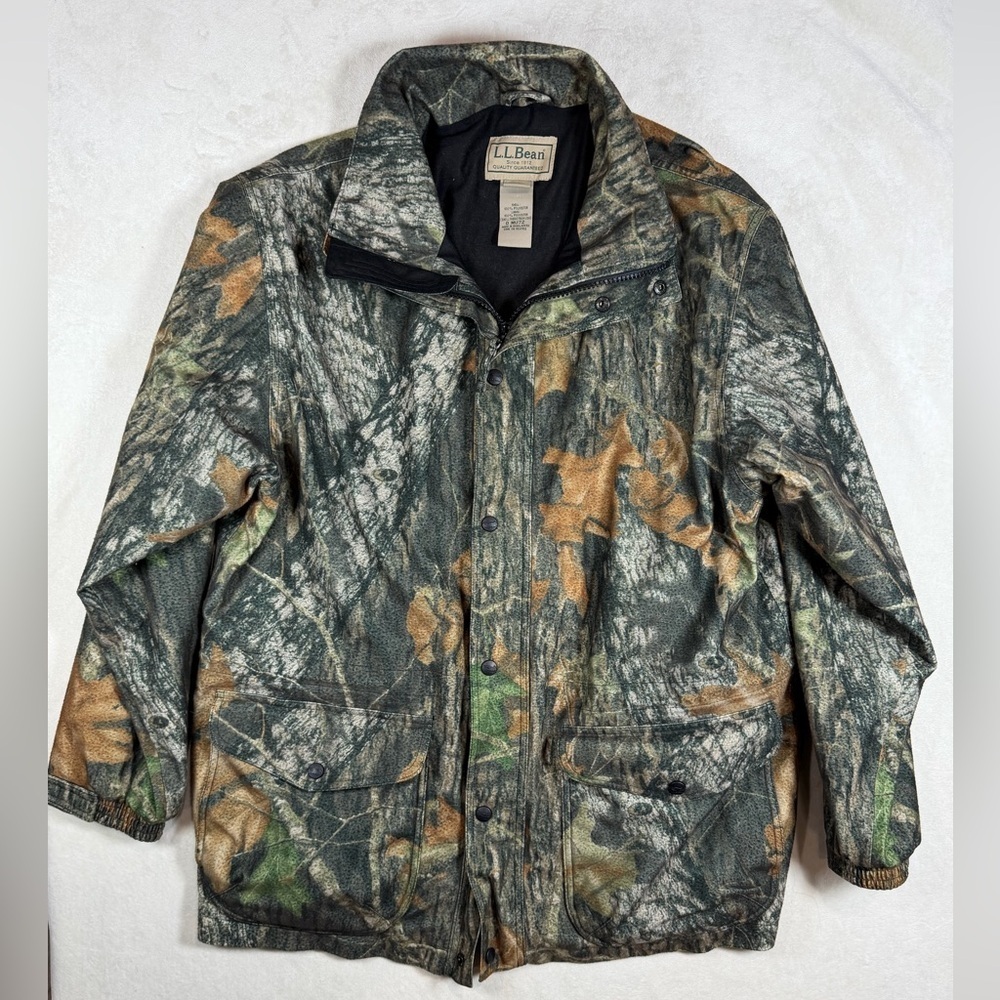 L.L. Bean Men’s Large Vintage Mossy Oak Camo Camouflage Jacket Coat Hunting